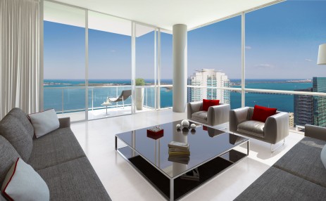 Living Room White Floor
